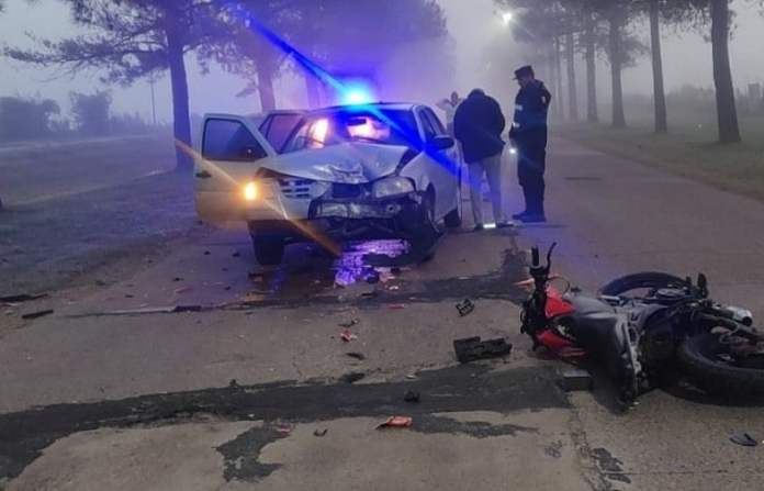 Adolescente de 15 años terminó con una fractura tras fuerte un choque frontal