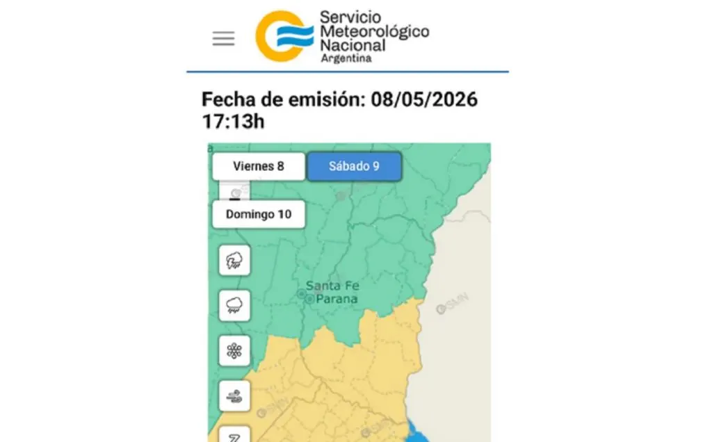 Alerta amarillo por vientos para este sábado en el sur provincial