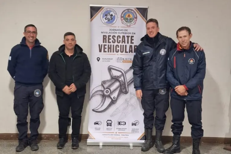 Bombero de Gualeguaychú participó en una jornada de rescate vehicular