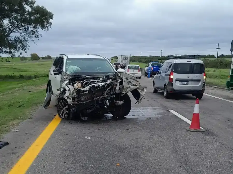 Chocaron un perro, despistaron e impactaron contra un camión