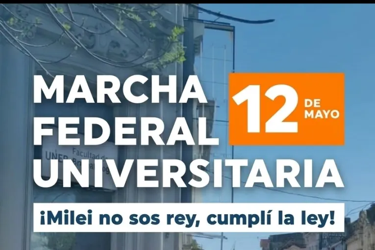 Convocan a una marcha universitaria en Gualeguaychú en defensa del financiamiento educativo