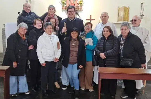 Gervasio Larrivey dio gracias en la capilla de su barrio: "No me olvido en dónde me crié", dijo