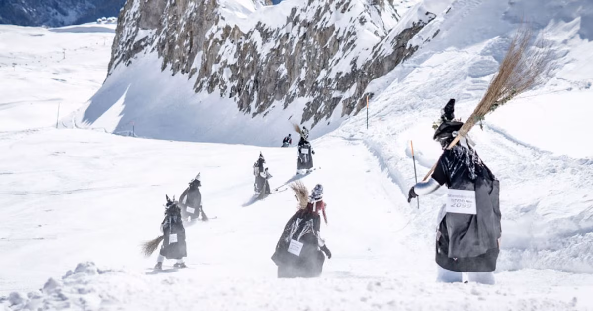 Belalp Hexe: mil esquiadores disfrazados reviven una leyenda alpina