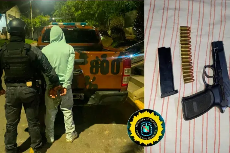 Detuvieron a un hombre armado tras escuchar disparos durante una recorrida