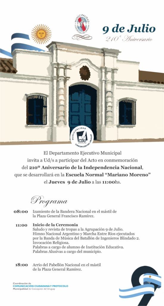Acto oficial por el Día de la Independencia en la ciudad