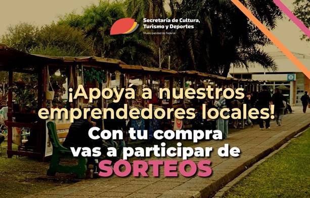 El fin de semana, feria de emprendedores en plaza urquiza de Federal