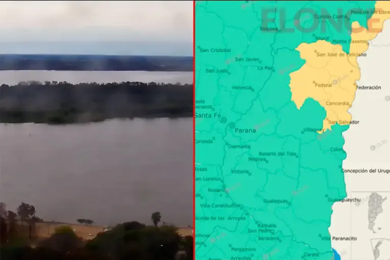 El SMN renovó la alerta amarilla por tormentas para cinco departamentos de Entre Ríos