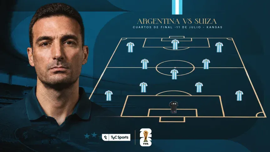 La formación de la Selección Argentina vs. Suiza, por el Mundial 2026