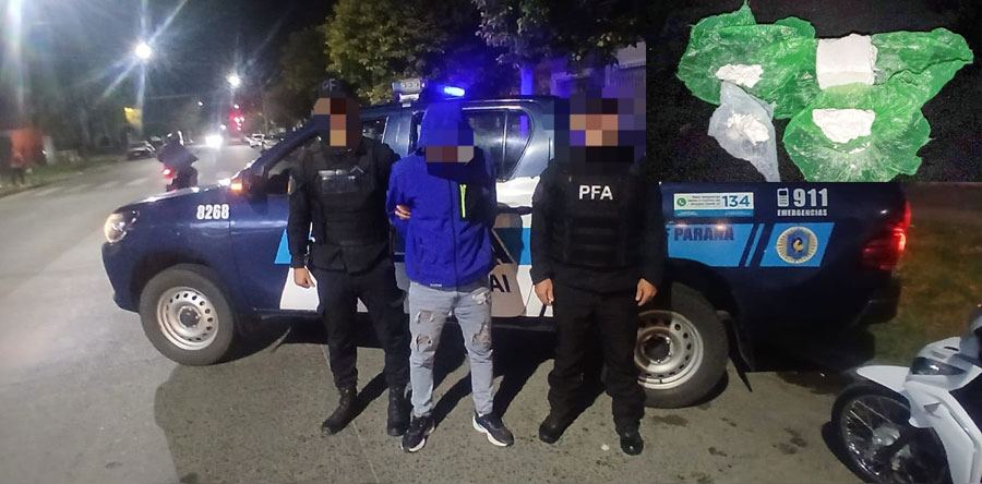La Policía Federal Argentina detuvo a un hombre y secuestró cocaína en Paraná