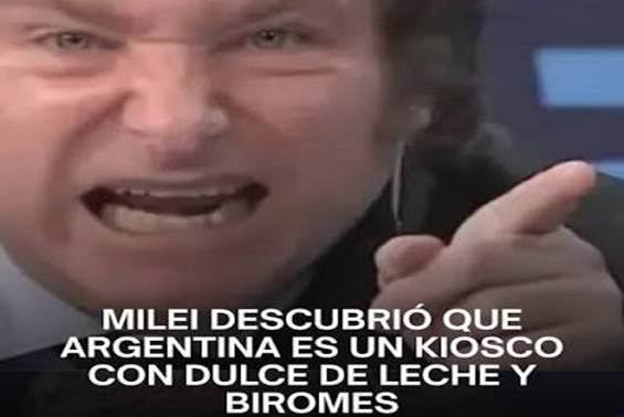 Milei dijo que Argentina solo produce dulce de leche y biromes