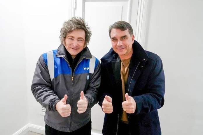 Milei viajará a Brasil para respaldar la candidatura de Flavio Bolsonaro