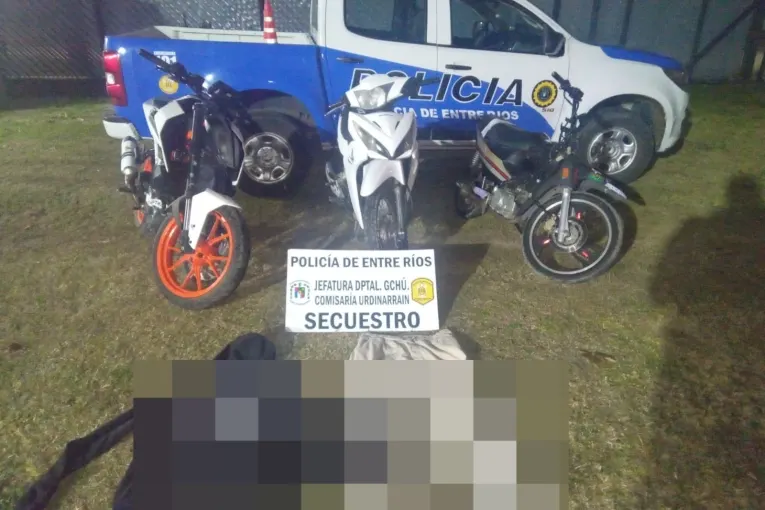 Operativo contra picadas y conducción peligrosa en Urdinarrain: 3 motos secuestradas