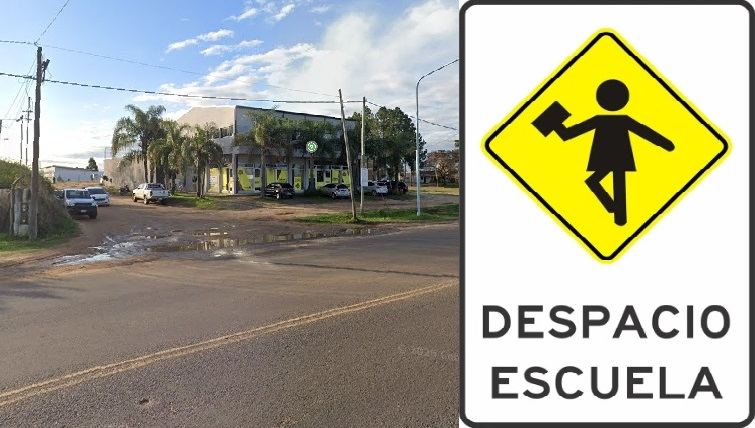 Piden semáforos, reductores y señalización frente a una escuela cercana al Acceso Sur