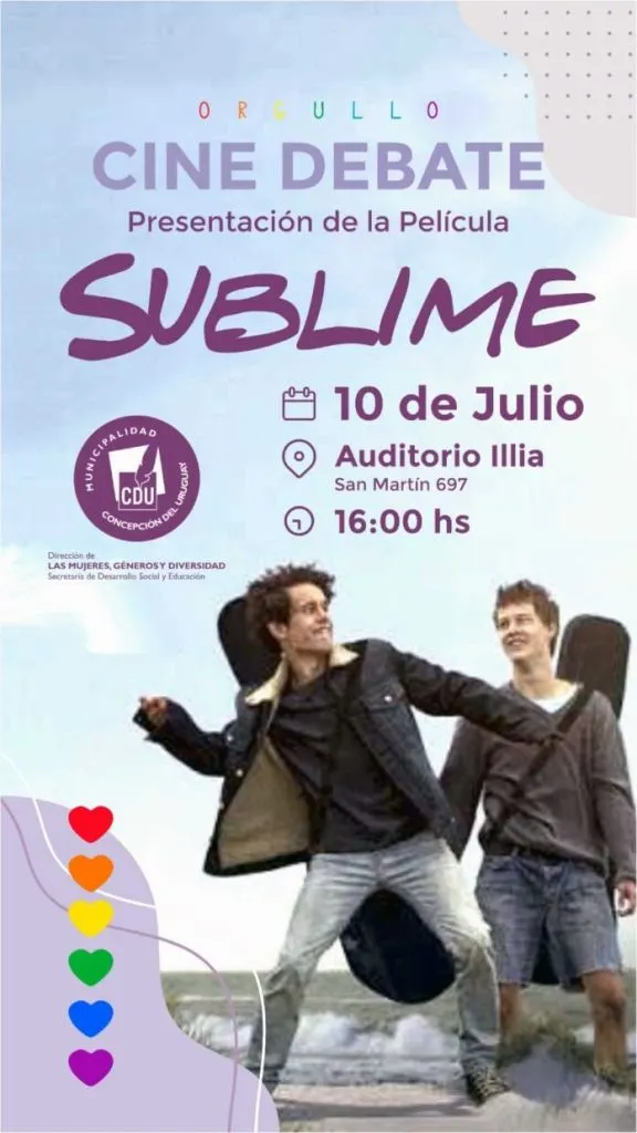Proyectarán la película «Sublime» en una jornada de cine y debate por el Mes del Orgullo