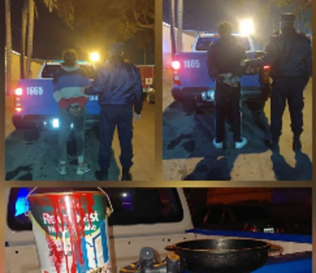Robaron elementos en una vivienda saltando el tapial del fondo. Fueron detenidos