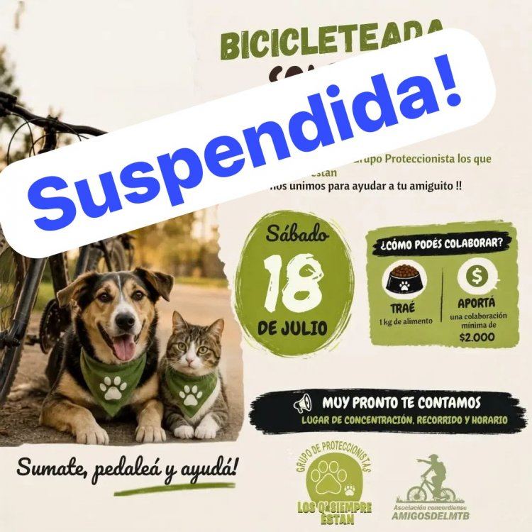 Se postergó la Bicicleteada solidaria por un amiguito