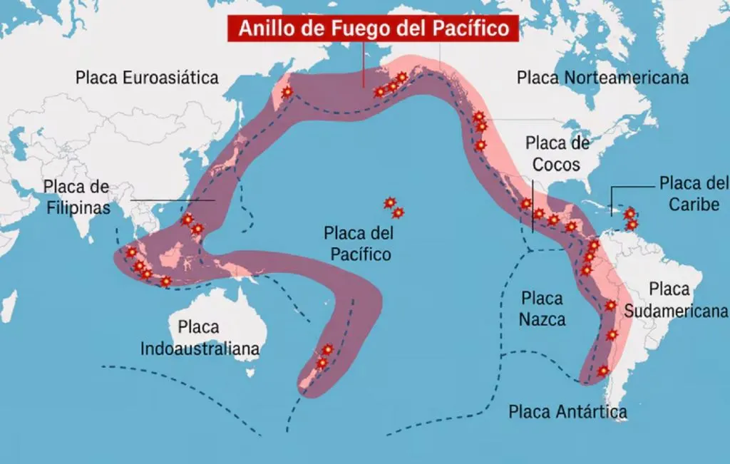 Así funciona el Anillo de Fuego, el origen del terremoto en Colombia