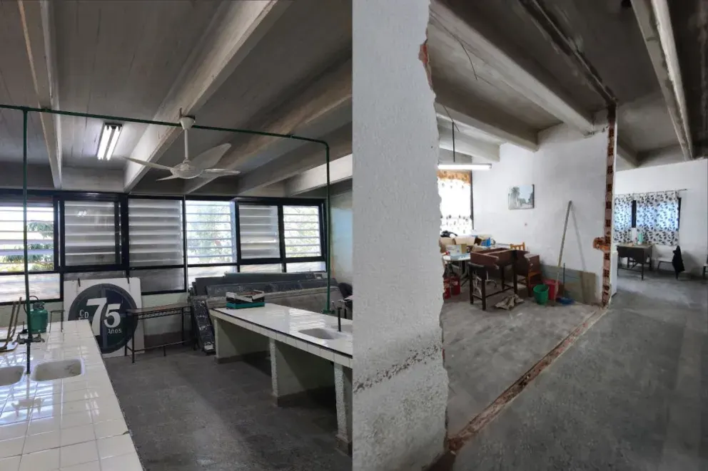 Avanza una obra para mejorar el suministro de agua y el sector de cocina en escuela de La Paz