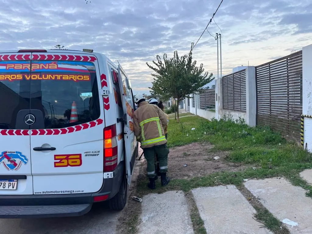 Bomberos Voluntarios rescataron a un gato que cayó dentro de una cisterna