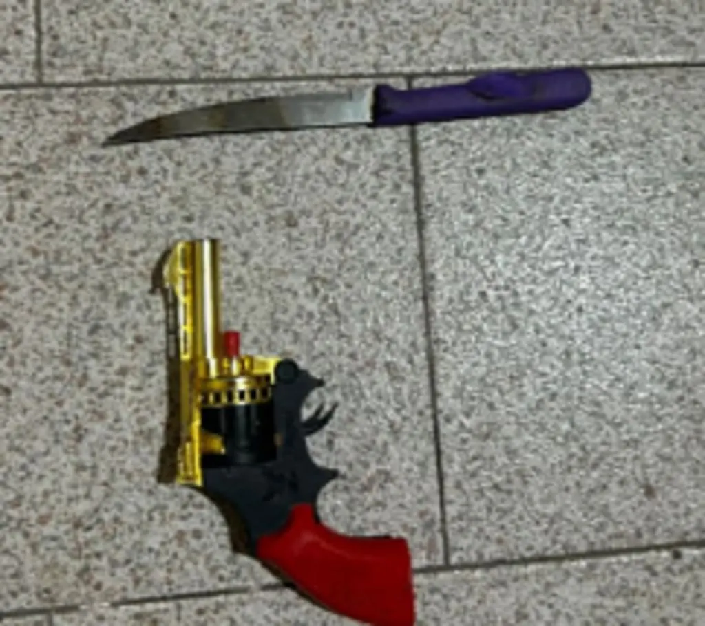 Detuvieron a hombre que amenazó a automovilistas con un cuchillo y un arma de juguete