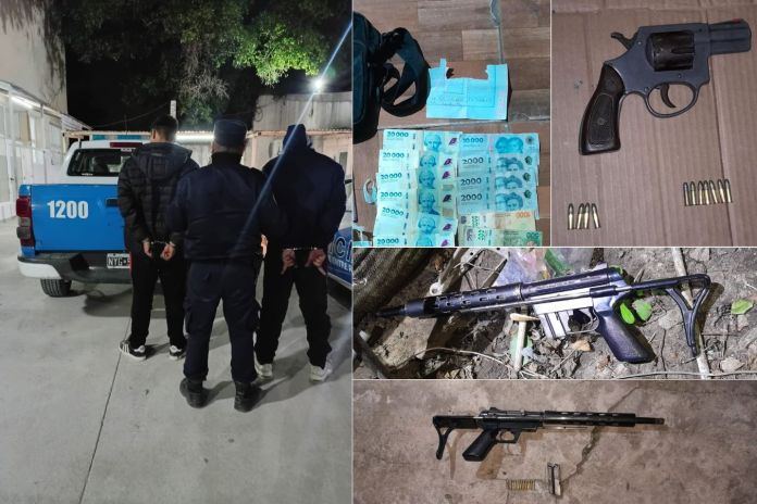 Dos detenidos, droga y armas secuestradas tras una balacera en barrio Alloatti