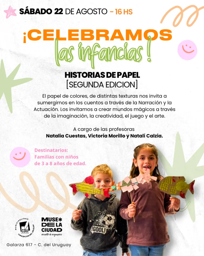 El Museo de la Ciudad invita a celebrar las Infancias con “Historias de Papel”