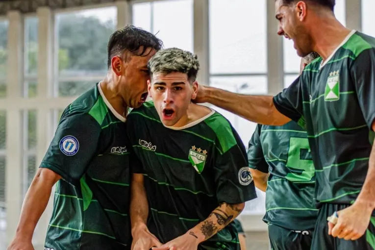 Equipo concordiense en cuartos de la Copa de Oro Centro de Futsal