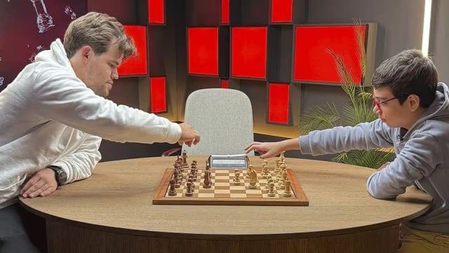 Faustino Oro venció a Magnus Carlsen en un amistoso de blitz