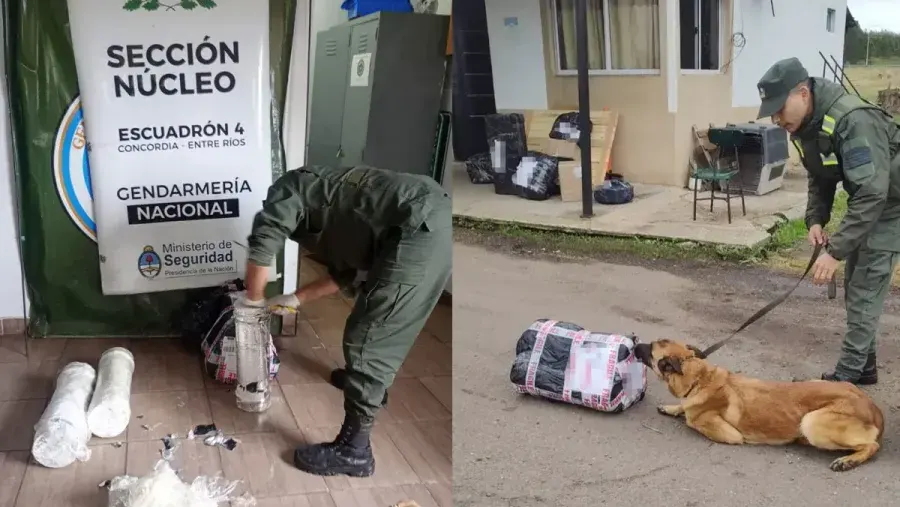 Hallaron marihuana dentro de tubos de PVC durante un control sobre la ruta 14