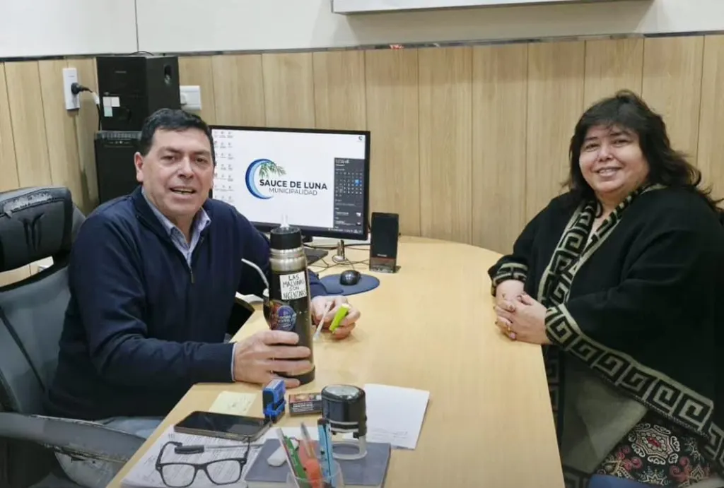 La senadora nancy miranda se reunió con alcides alderete