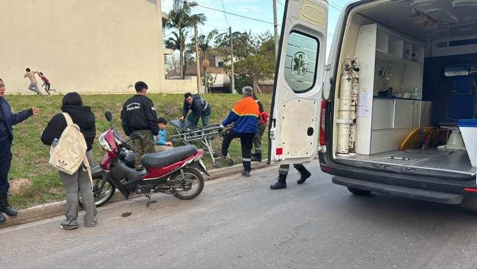 Motociclista sufrió lesiones al chocar contra un perro en la zona sur de la ciudad