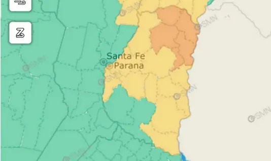 Renovaron las alertas por tormentas para este Martes
