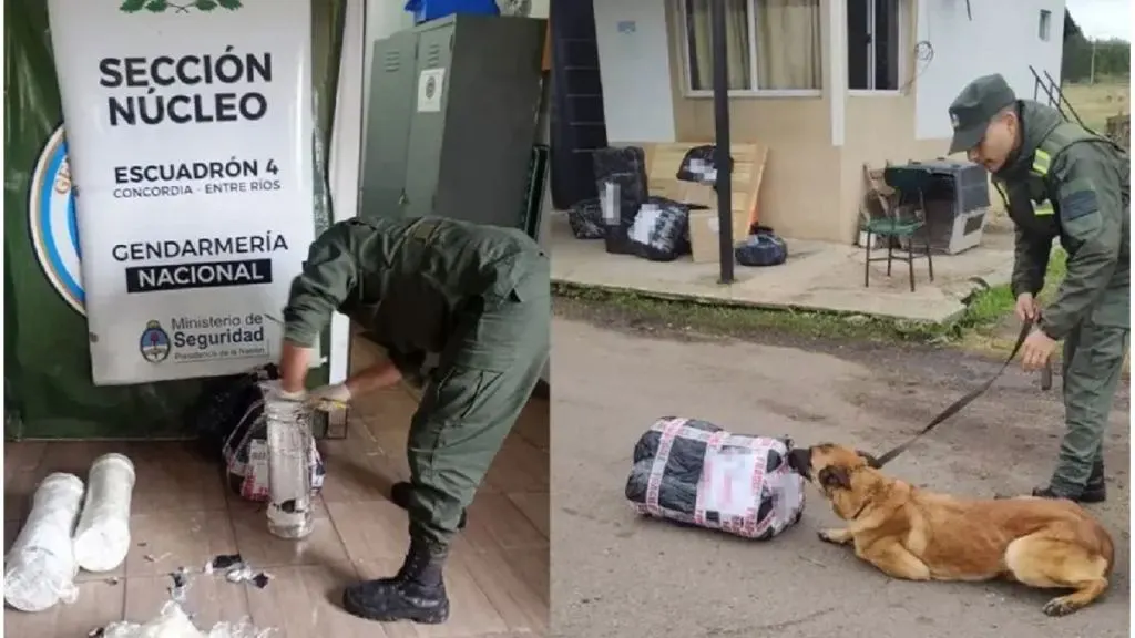 Ruta 14: hallaron marihuana dentro de tubos de PVC durante un control