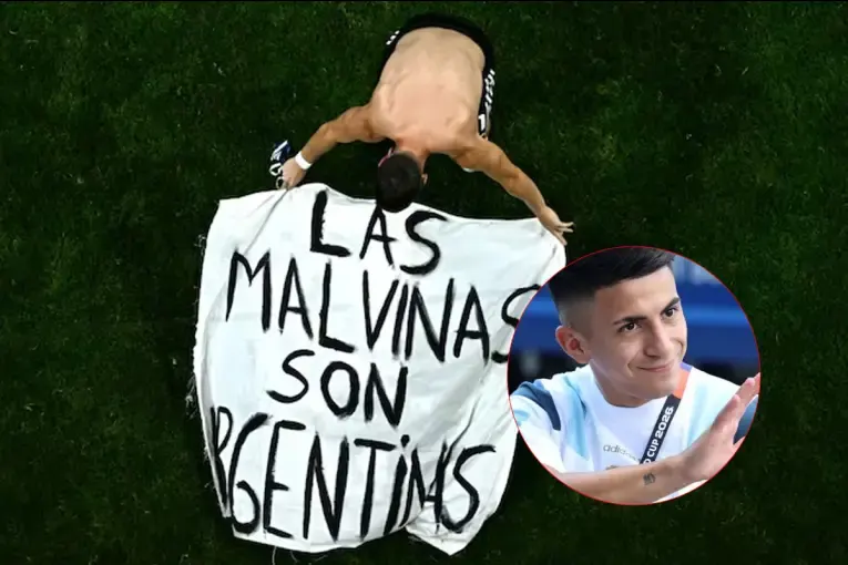 “Son amigos míos”: Thiago Almada reveló el origen de la bandera de Malvinas