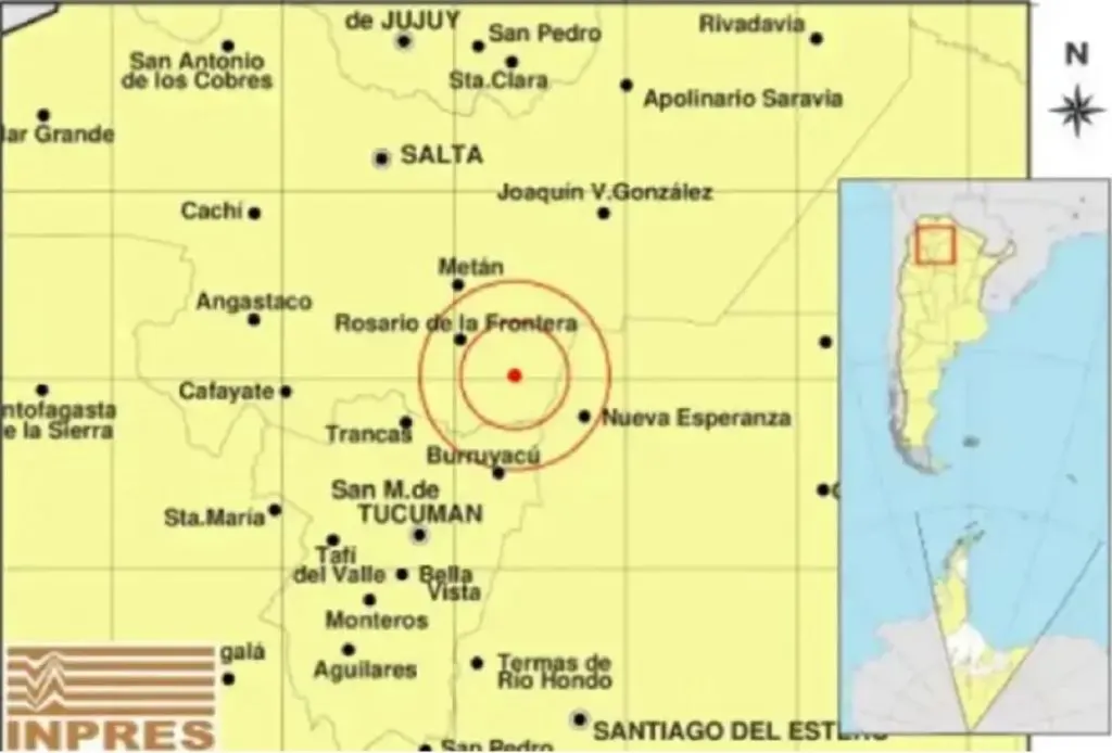Un sismo de magnitud 3,8 se sintió en tres provincias argentinas
