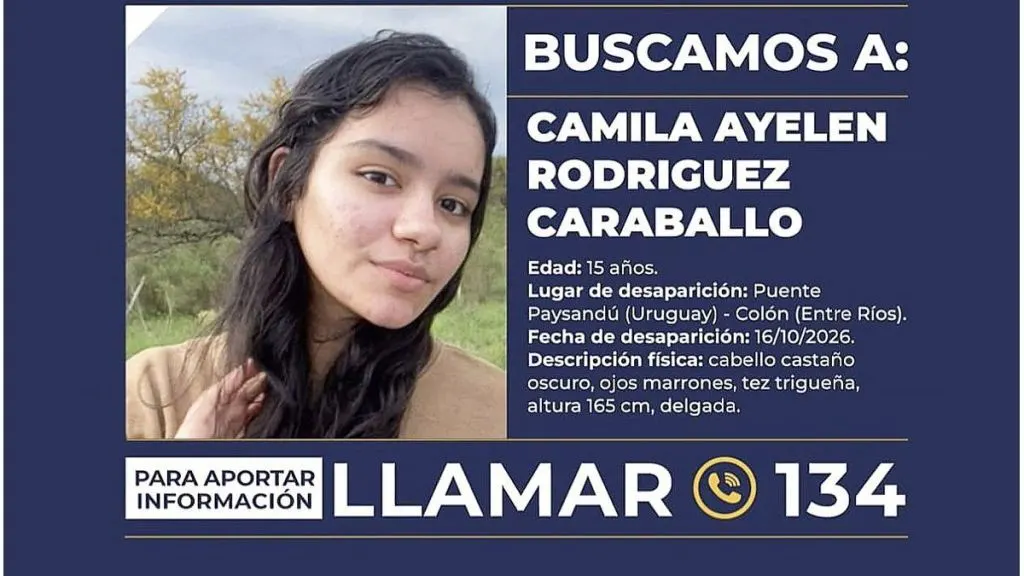 Activaron la Alerta Sofía por Camila Ayelén Rodríguez Caraballo