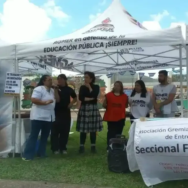 AGMER repudió la presencia de la senadora Domínguez en la Escuela Itinerante