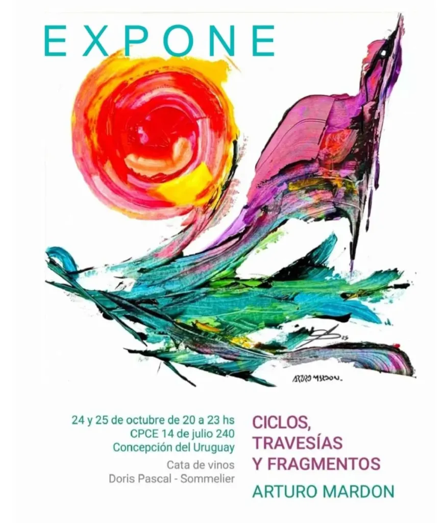 Arturo Mardon presentará “Ciclos, travesías y fragmentos” en Concepción del Uruguay
