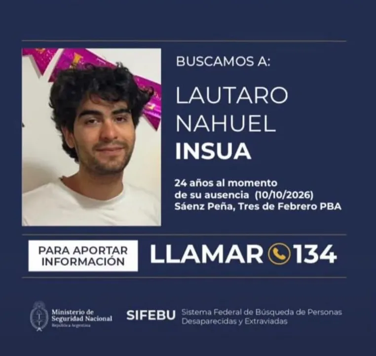Buscan a joven desaparecido en Buenos Aires: investigan si se dirigía a Entre Ríos