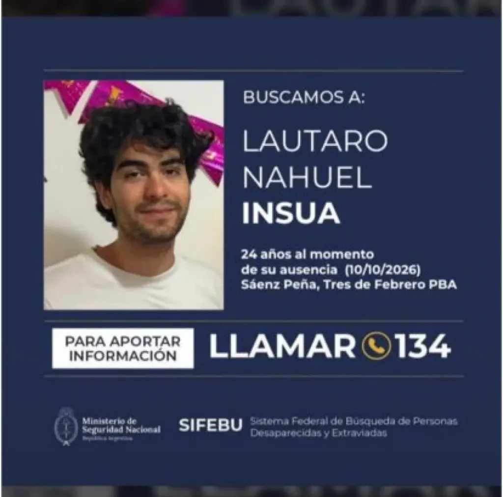 Buscan a un joven de 24 años que desapareció en Buenos Aires y creen que podría estar en Entre Ríos