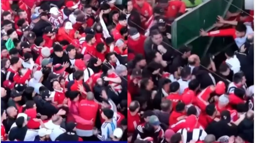 Caos e incidentes en el ingreso de los hinchas de River al estadio de Sarmiento de Junín