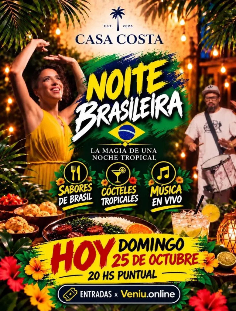 Casa Costa presenta la «Noite Brasileira»: una propuesta temática con música en vivo y gastronomía