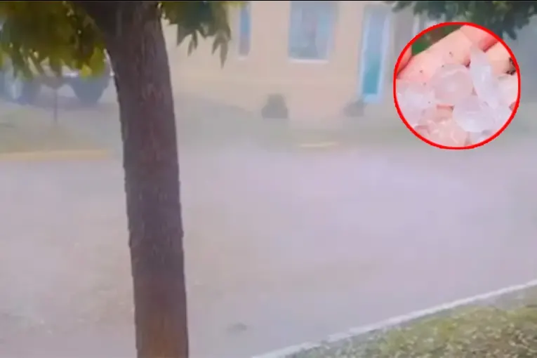Cayó granizo en Feliciano durante las fuertes tormentas de este jueves: los videos
