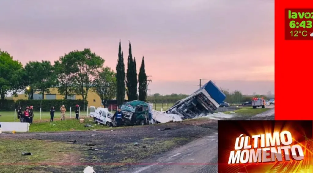 Choque frontal entre camión y utilitario. Tres fallecidos