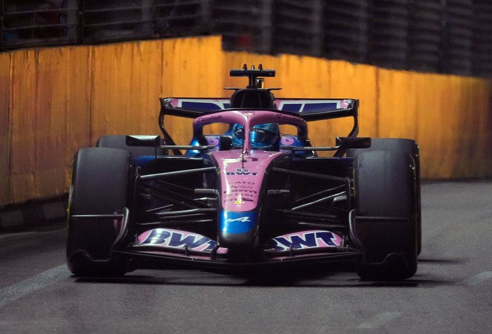 Colapinto abandonó nuevamente en el GP de Singapur por problemas en su Alpine