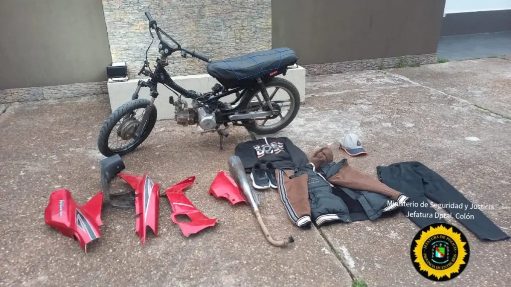 Colón: allanamientos positivos permitieron esclarecer la sustracción de motovehículos