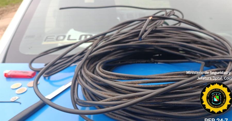 Colón: Intentaron robar cables de un camping y fueron aprehendidos por la Policía