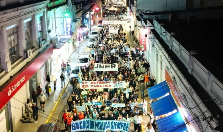 Concordia tuvo una masiva marcha en defensa del financiamiento universitario