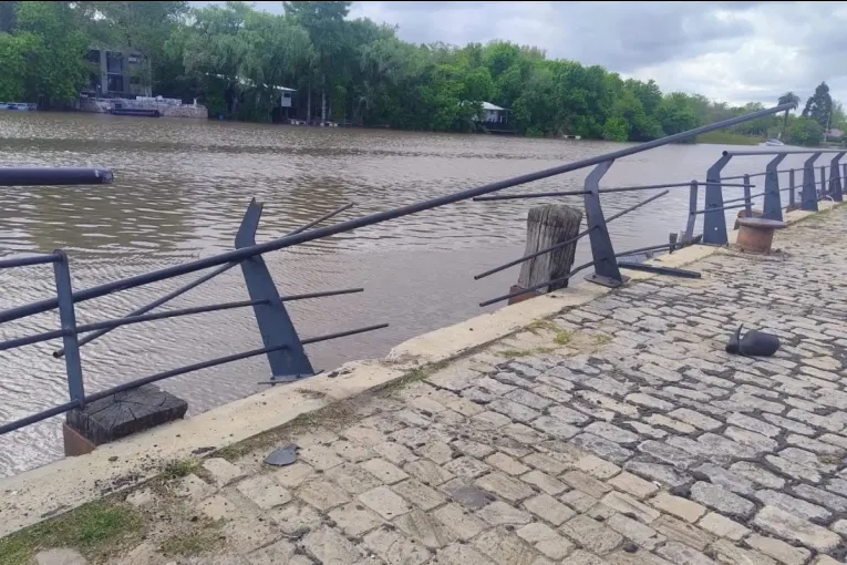 Corría una picada completamente borracho y por poco no cayó al río con el auto