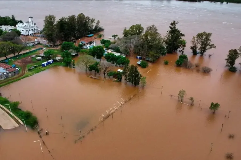 Creciente del río Uruguay en Concordia: siete familias evacuadas y sectores de la ciudad bajo agua
